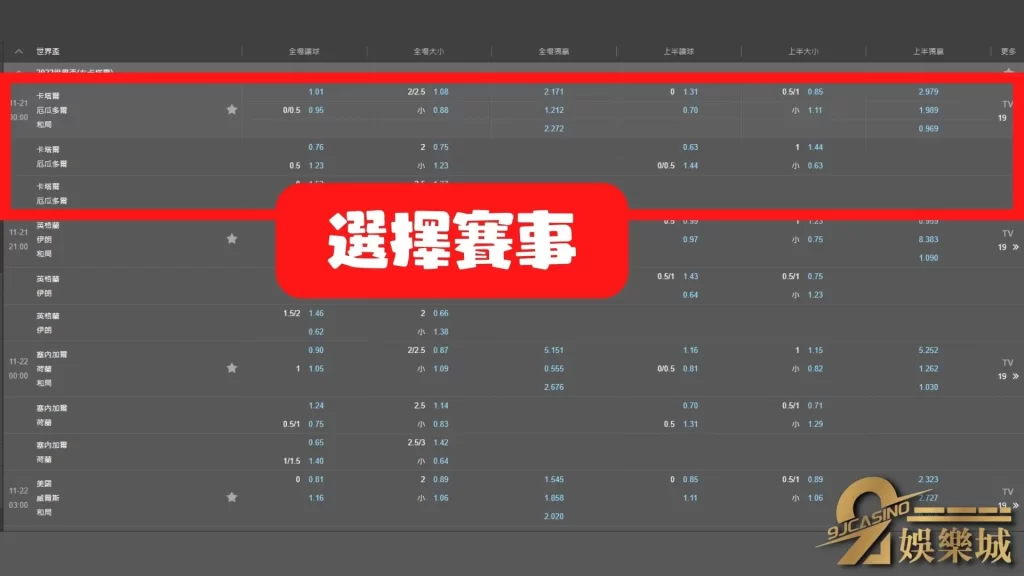 2022世足運彩投注