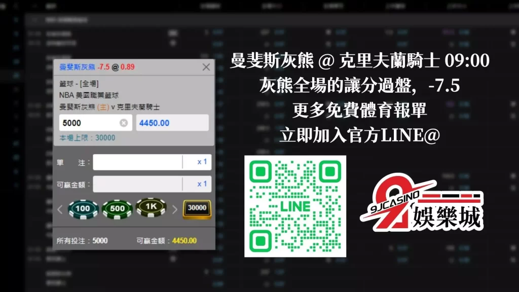 免費NBA運彩分析　1/19 曼斐斯灰熊 @ 克里夫蘭騎士　3a娛樂城