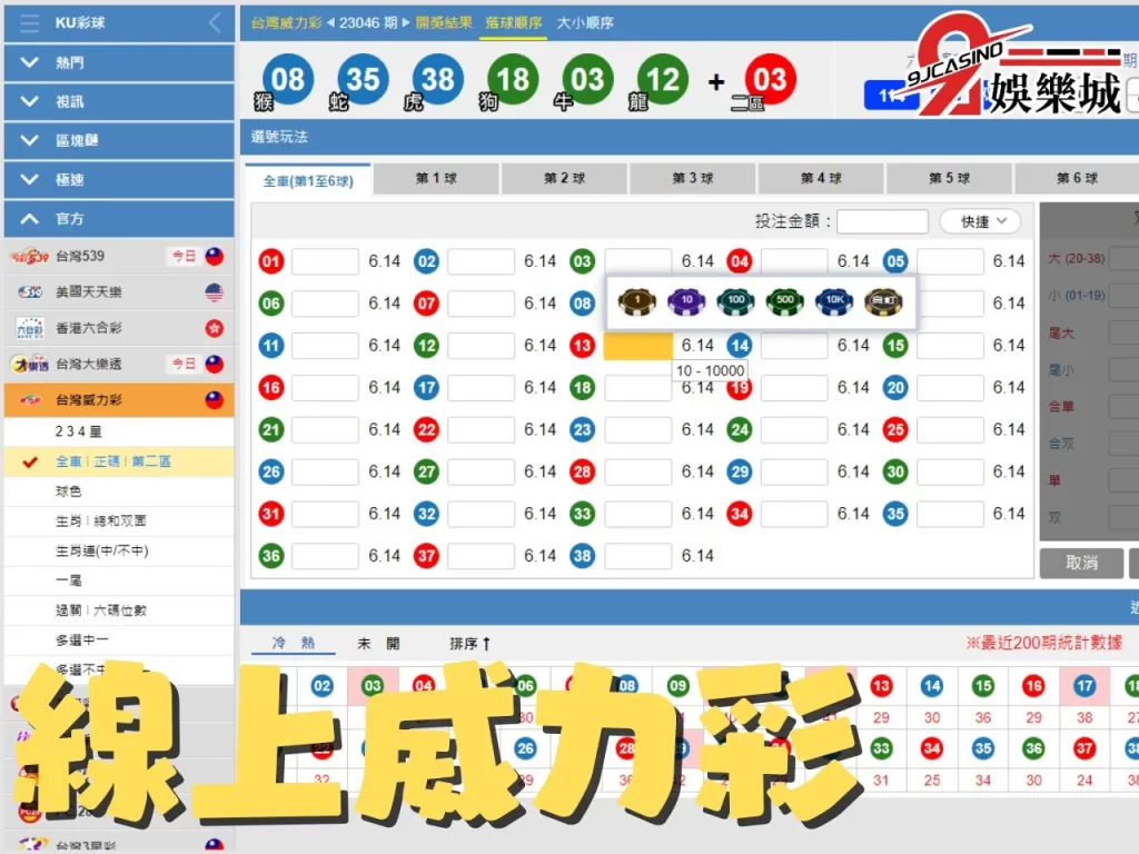 威力彩線上 線上威力彩 威力彩線上賠率
