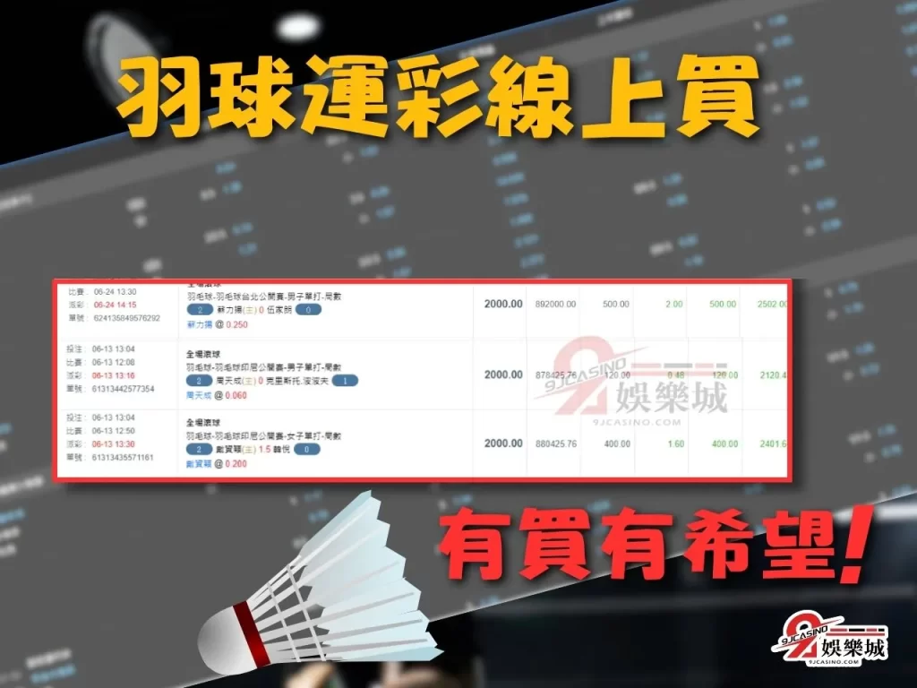 2023 BWF賽事 台灣羽球排名 羽球線上看
